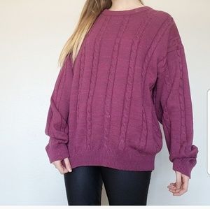 Vintage Pink-purple Hipster Sweater